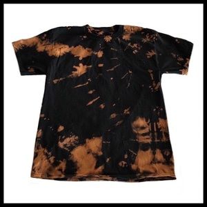 🆕 Custom Made, Reverse Tie Dye, Black T-shirt